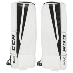 CCM YFlex Youth Goalie Pads - White/Black